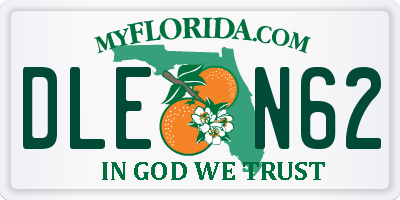 FL license plate DLEN62