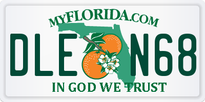 FL license plate DLEN68