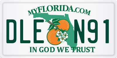 FL license plate DLEN91