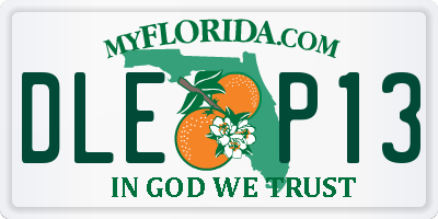 FL license plate DLEP13