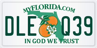 FL license plate DLEQ39