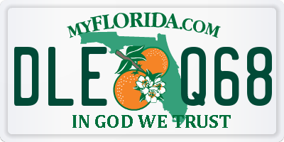 FL license plate DLEQ68