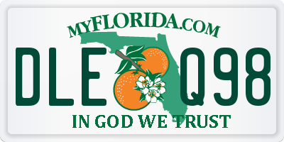 FL license plate DLEQ98