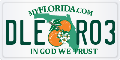 FL license plate DLER03