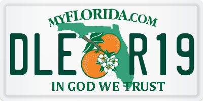 FL license plate DLER19