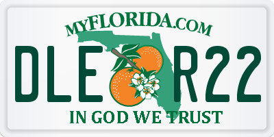 FL license plate DLER22