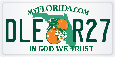 FL license plate DLER27