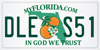 FL license plate DLES51
