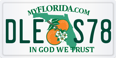 FL license plate DLES78