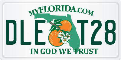 FL license plate DLET28