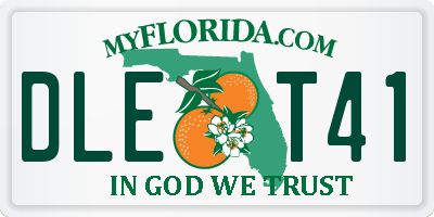 FL license plate DLET41
