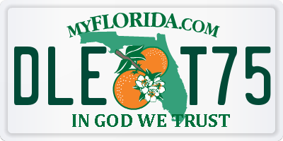 FL license plate DLET75