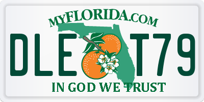 FL license plate DLET79