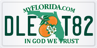 FL license plate DLET82