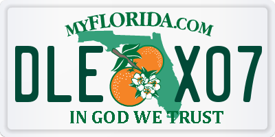 FL license plate DLEX07