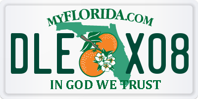 FL license plate DLEX08