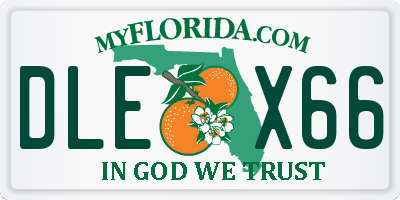 FL license plate DLEX66