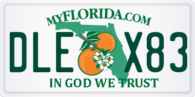 FL license plate DLEX83