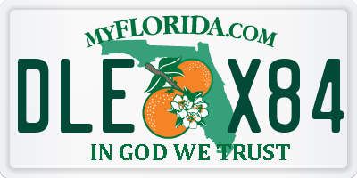 FL license plate DLEX84