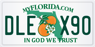 FL license plate DLEX90