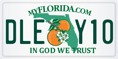 FL license plate DLEY10