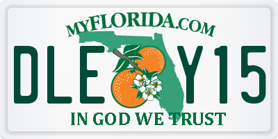 FL license plate DLEY15