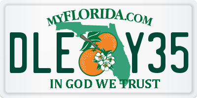 FL license plate DLEY35