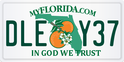 FL license plate DLEY37