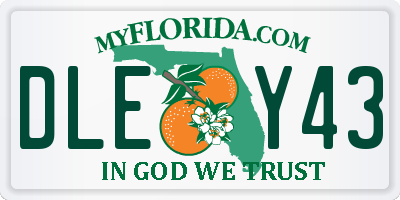 FL license plate DLEY43