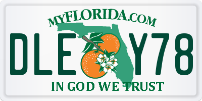FL license plate DLEY78