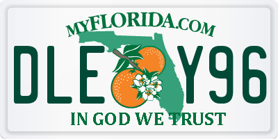 FL license plate DLEY96