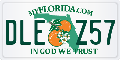 FL license plate DLEZ57