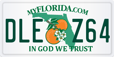 FL license plate DLEZ64