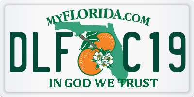 FL license plate DLFC19
