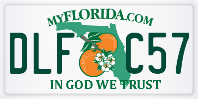 FL license plate DLFC57