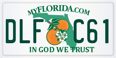 FL license plate DLFC61