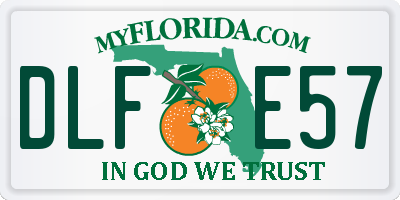 FL license plate DLFE57