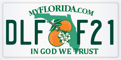 FL license plate DLFF21