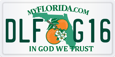 FL license plate DLFG16