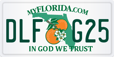 FL license plate DLFG25