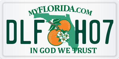 FL license plate DLFH07
