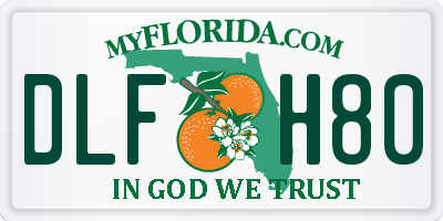 FL license plate DLFH80
