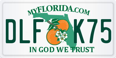 FL license plate DLFK75