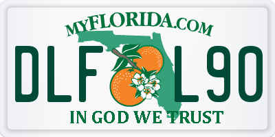 FL license plate DLFL90