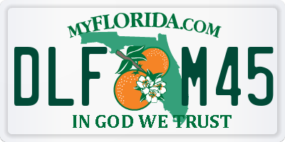 FL license plate DLFM45