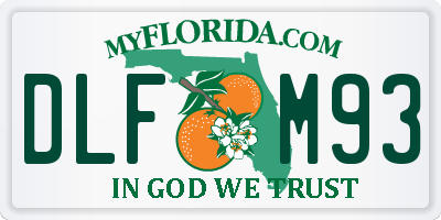 FL license plate DLFM93