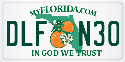 FL license plate DLFN30