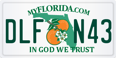 FL license plate DLFN43