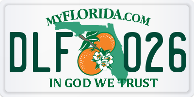 FL license plate DLFO26