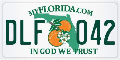 FL license plate DLFO42